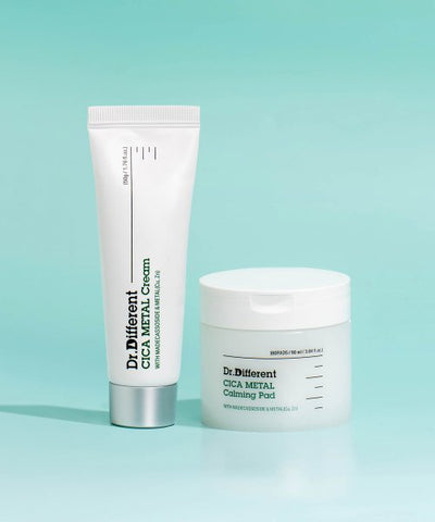 DR.DIFFERENT Cica Metal Cream + Toner Pad Set