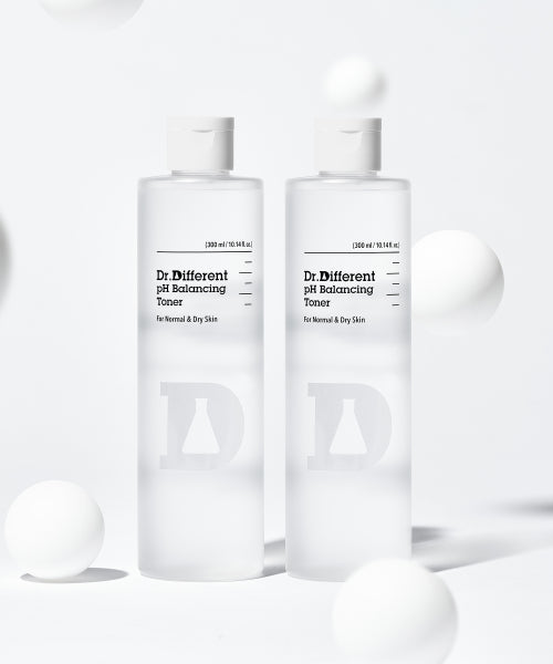 DR.DIFFERENT PH balancing toner (normal to dry skin) 300ml duo set