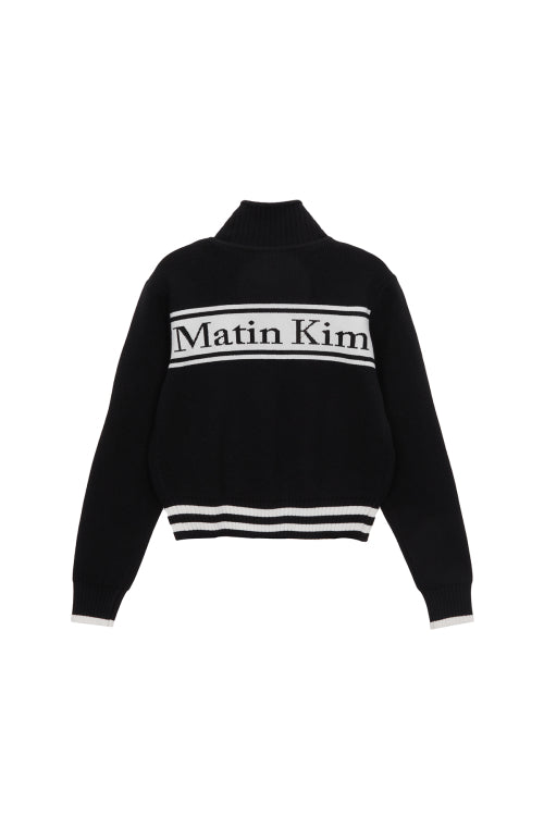 MATIN KIM MATIN KIM Spell Point Stripe Wool Blended Knit Cardigan