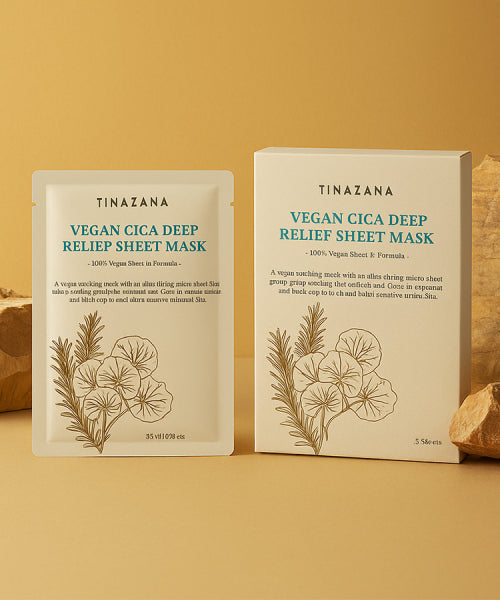 TINAZANA TINAZANA Vegan Cica Deep Relief Sheet Mask (5 packs)