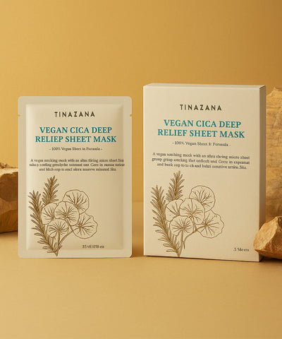 TINAZANA Vegan Cica Deep Relief Sheet Mask (5 packs)