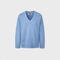 EENK Logo Jacquard Knit Pullover - Sky Blue