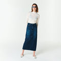 YCH MIDI DENIM SKIRT NAVY (F23DB710NV)