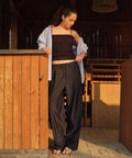 MUSINSA STANDARD WOMAN MUSINSA STANDARD WOMAN Women's Cooling Deep Tuck Wide Banding Pants [Black]