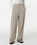 MUSINSA STANDARD WOMAN MUSINSA STANDARD WOMAN Women's Cooling Deep Tuck Wide Banding Pants Greyish Beige