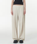MUSINSA STANDARD WOMAN MUSINSA STANDARD WOMAN Women's Cooling Deep Tuck Wide Banding Pants (Cream)