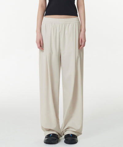 MUSINSA STANDARD WOMAN Women's Cooling Deep Tuck Wide Banding Pants (Cream)