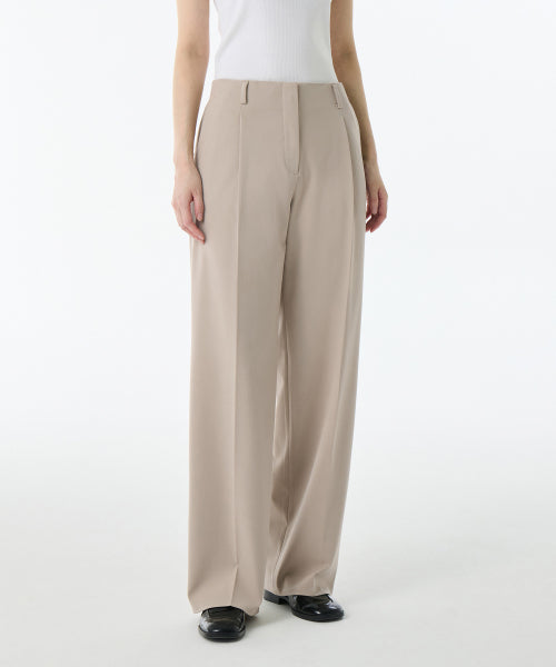 MUSINSA STANDARD WOMAN MUSINSA STANDARD WOMAN Slacks Waist Bandless Wide [Warm Sand]