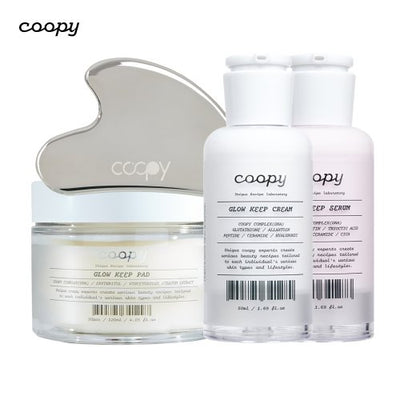 Glow Keep Watery Glow SET Cream + Serum + Pad 120ml/50 sheets + Heart Steel Gua Sha