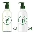 MUCOTA [Oily Line] Green Pump Scalp Shampoo x 3 + Light Treatment x 4