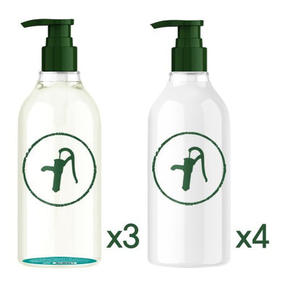 [Oily Line] Green Pump Scalp Shampoo x 3 + Light Treatment x 4