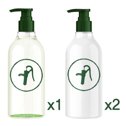 MUCOTA [Scalp Line] Green Pump Normal Shampoo x 1 + Moisture Treatment x 2