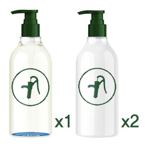 MUCOTA [Extremely damaged line] Green Pump Moisture Shampoo x 1 + Moisture Treatment x 2