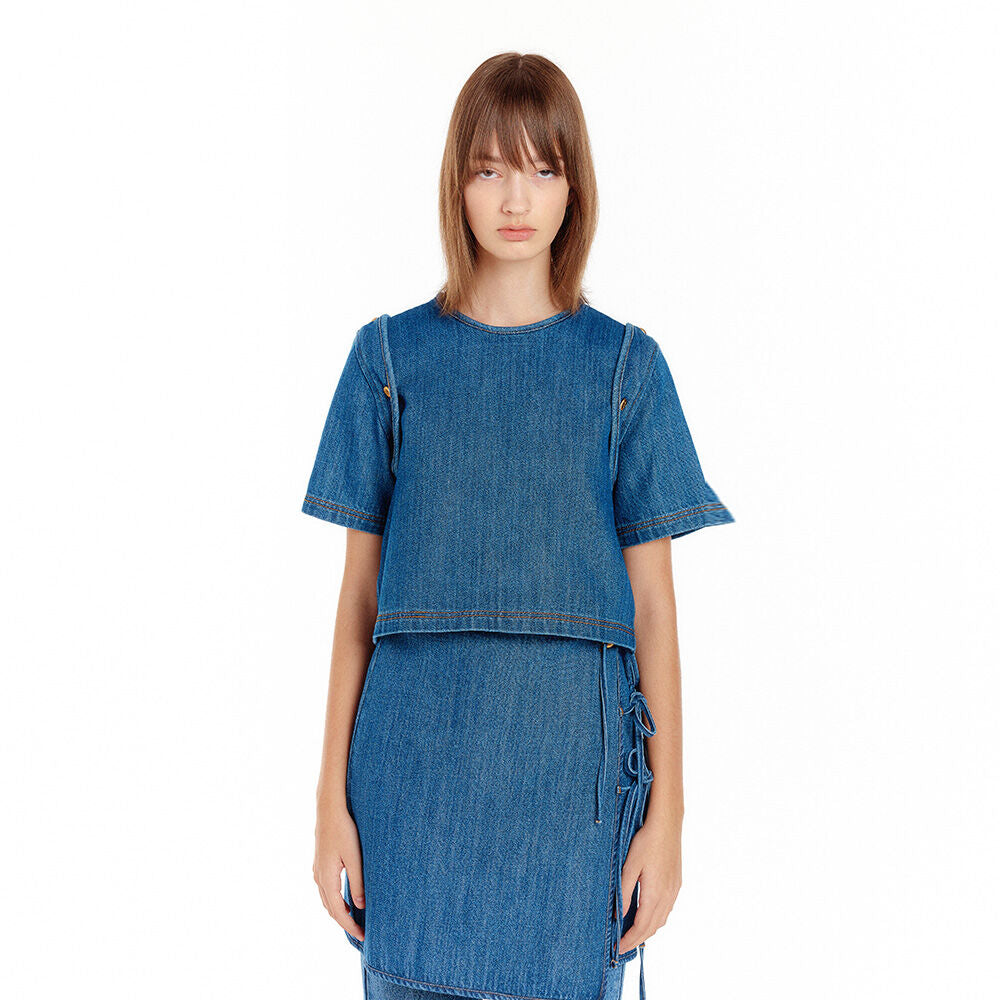 EENK EENK Transformative Denim Top - Denim Blue