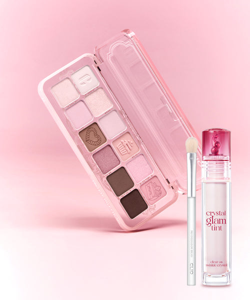 CLIO CLIO Pro Eye Palette Air + Crystal Glam Tint Brush 1P