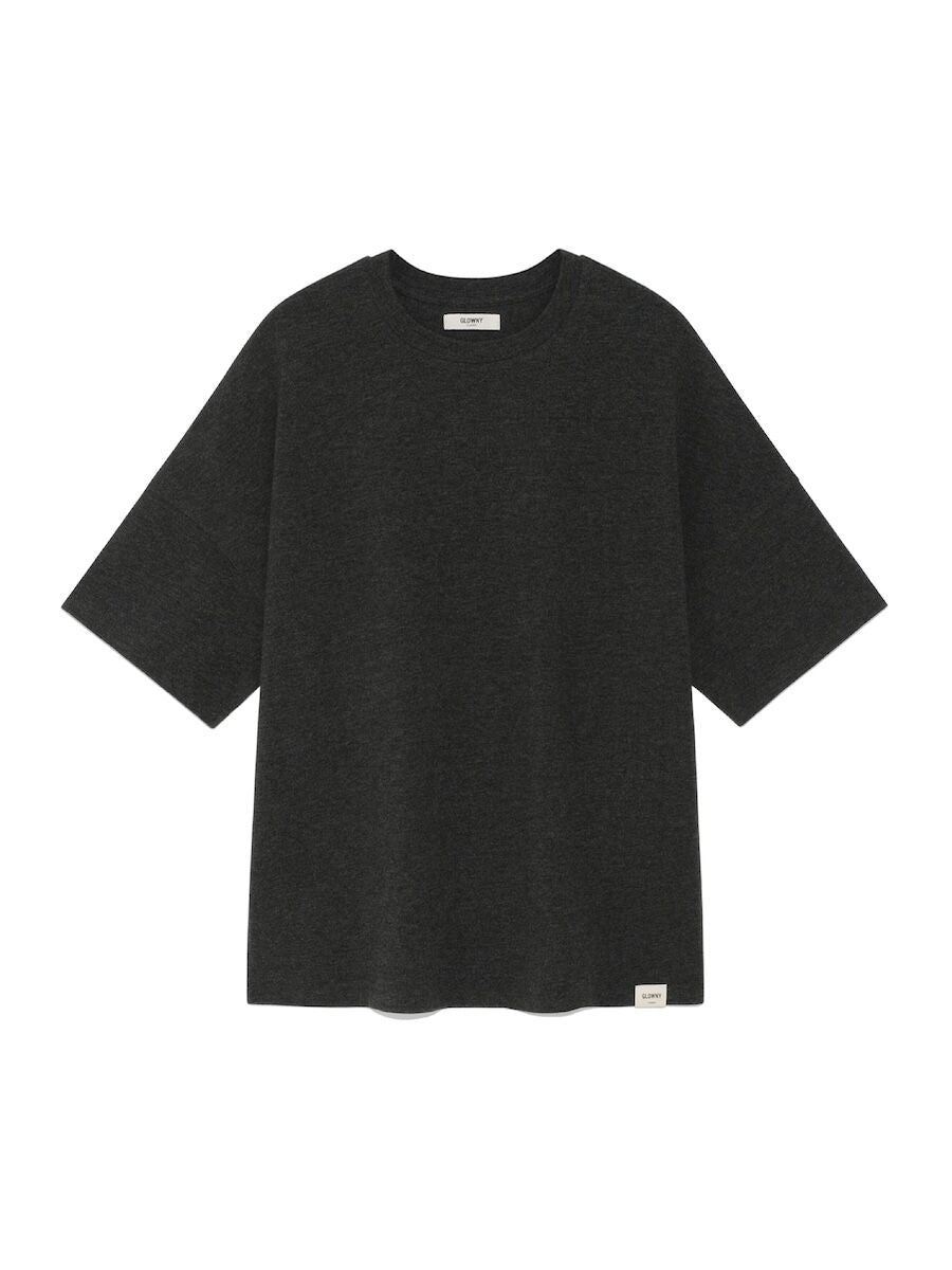 GLOWNY G COZY BOX TEE (CHARCOAL)