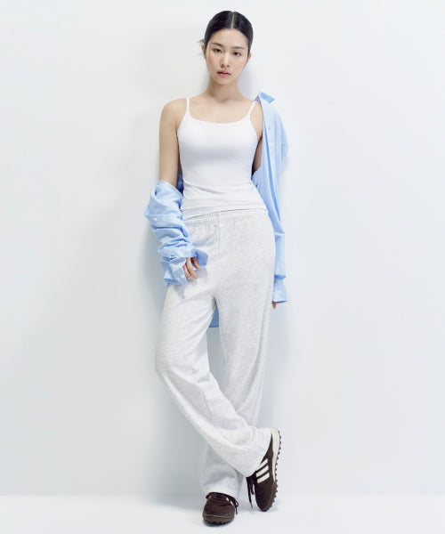 MUSINSA STANDARD WOMAN MUSINSA STANDARD WOMAN Sweatpants Variable Lounge (Melange Light Gray)