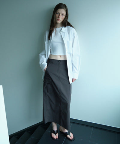 MUSINSA STANDARD WOMAN Cargo Maxi Skirt [Gunmetal]