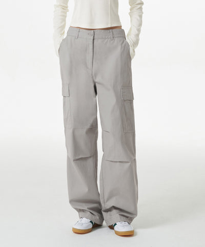 MUSINSA STANDARD WOMAN Women's Wide Cargo Pants (Light Gray)