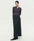 MUSINSA STANDARD WOMAN MUSINSA STANDARD WOMAN Women's CP Maxi Skirt Dark Gray
