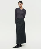 MUSINSA STANDARD WOMAN MUSINSA STANDARD WOMAN Women's CP Maxi Skirt Dark Gray