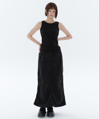 MUSINSA STANDARD WOMAN Nylon Parachute Skirt [Black]