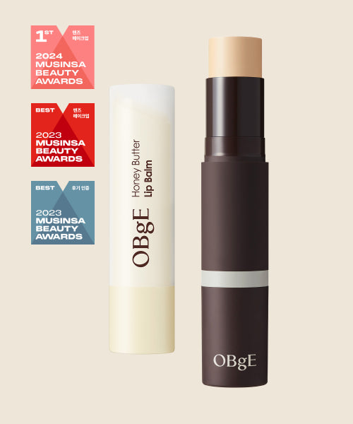 OBGE OBGE Natural Cover Foundation + Honey Butter Lip Balm Set