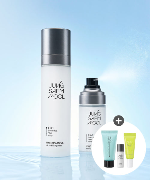 JUNGSAEMMOOL [Mist Duo] Essential Water Micro Fitting Mist 120ml + Mist 55ml (Basic 3-piece set: Cleansing foam, water cream, Vita capsule provided)