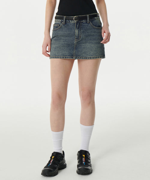 MUSINSA STANDARD WOMAN MUSINSA STANDARD WOMAN Denim Mini Scotts Rusty Blue