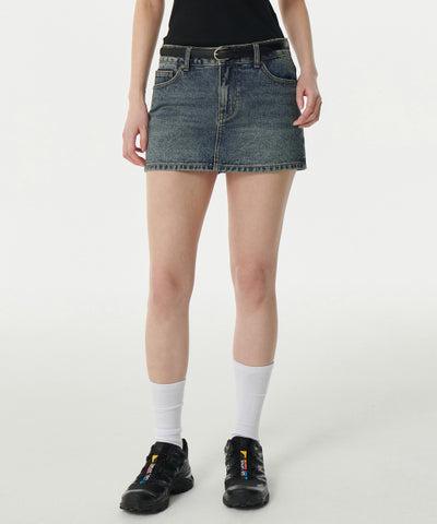 MUSINSA STANDARD WOMAN Denim Mini Scotts Rusty Blue