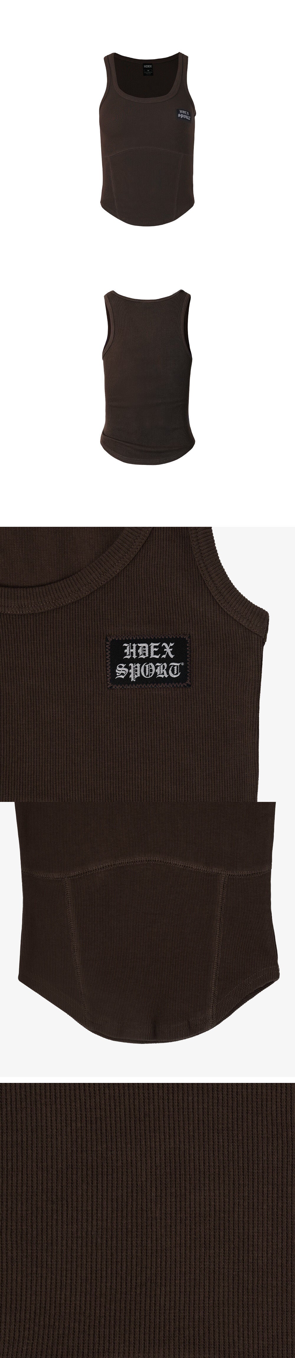 HDEX Women's Round Cover Stitch Tank Top (Brown)