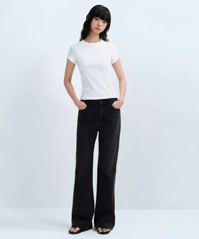 MUSINSA STANDARD WOMAN Women's Boot Cut Denim Pants (Washed Black)