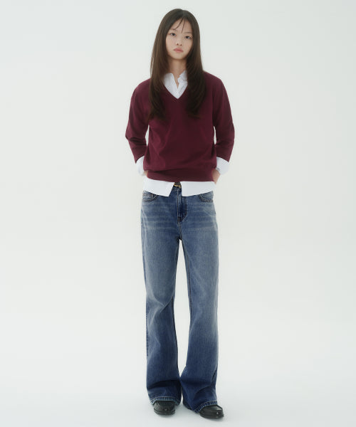 MUSINSA STANDARD WOMAN MUSINSA STANDARD WOMAN Women's Boot Cut Denim Pants Medium Indigo