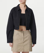 MUSINSA STANDARD WOMAN MUSINSA STANDARD WOMAN Women's Relaxed Crop Denim Zip-Up Jacket