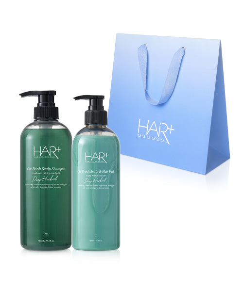 HAIRPLUS O Fresh Dry Scalp Youthful-looking Dead Cell Care Cool Shampoo Hair Pack Gift Set (Hair Loss Relief Functional)