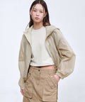 MUSINSA STANDARD WOMAN MUSINSA STANDARD WOMAN Women's Sheer Hooded Windbreaker Jacket (Beige)