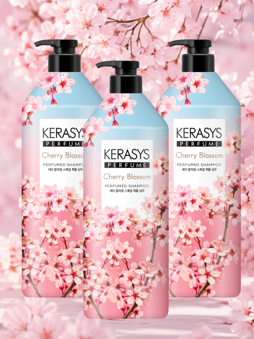 KERASYS Perfume Cherry Blossom Shampoo 1L / 3pack