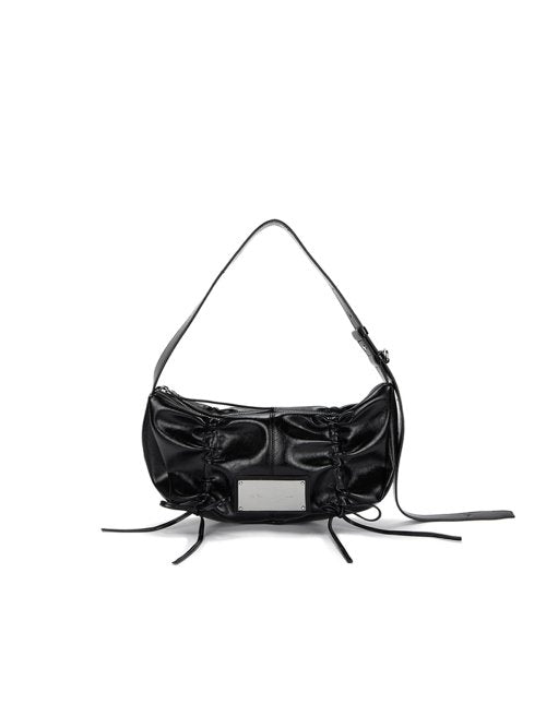 MATIN KIM MATIN KIM Half Shirring Ribbon Round Bag