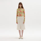EENK SOL Floral-Print Mockneck Top - Green Multi