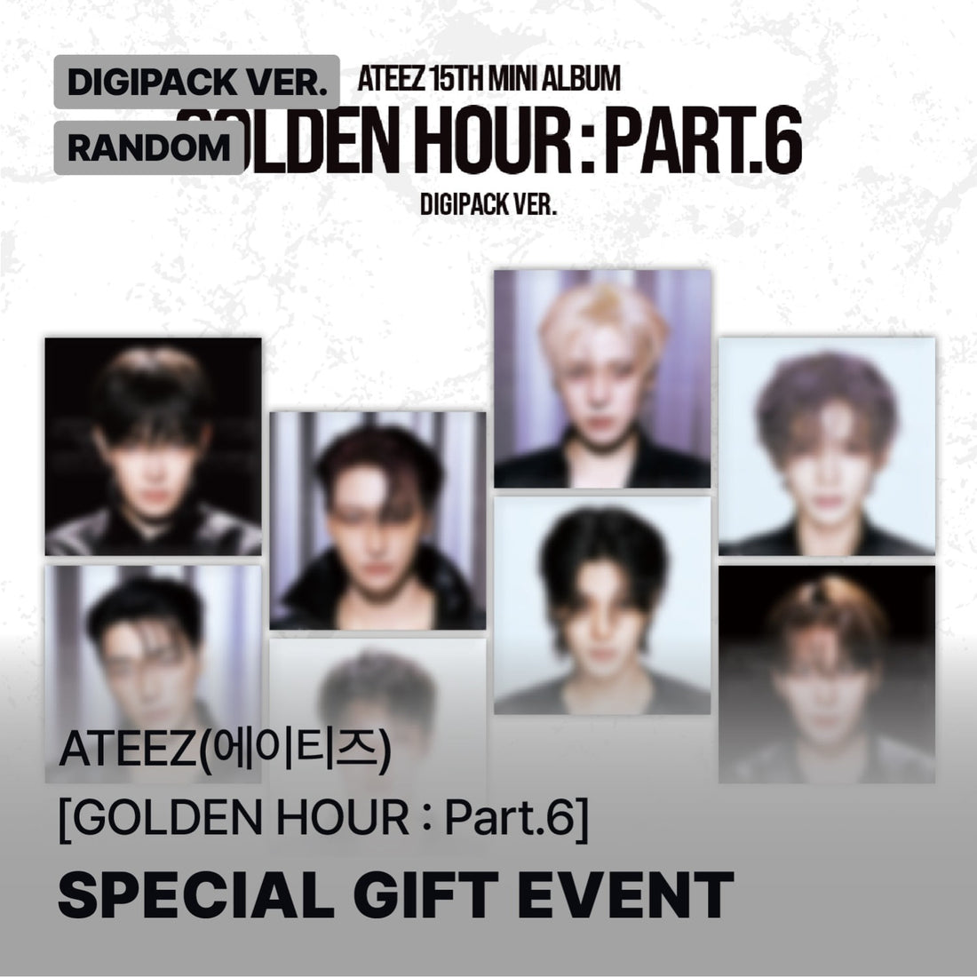 ATEEZ - 15TH MINI ALBUM [GOLDEN HOUR : Part.6] (DIGIPACK VER.) (Random)