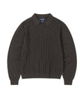 THISISNEVERTHAT THISISNEVERTHAT Cable Knit Zip Polo Unisex