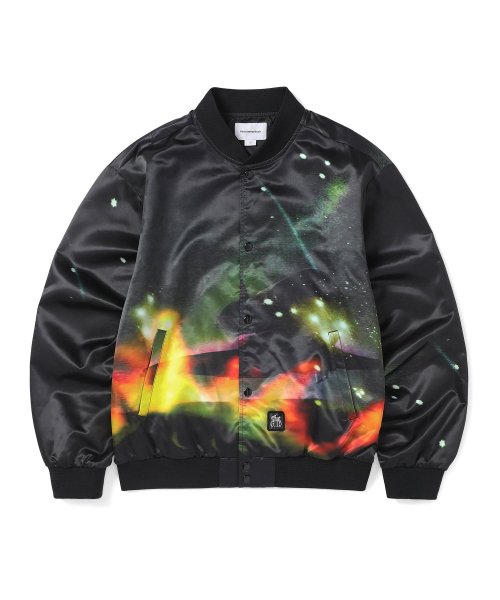THISISNEVERTHAT THISISNEVERTHAT Flame Satin Jacket Black