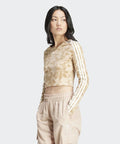 ADIDAS ADIDAS AOP 3S Crop Top - Beige