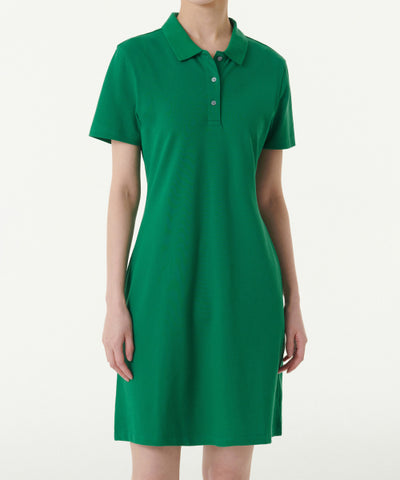 MUSINSA STANDARD WOMAN Women’s Pique Polo One-Piece (Irish Green)