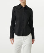 MUSINSA STANDARD WOMAN MUSINSA STANDARD WOMAN Slim Fit Shirt Black