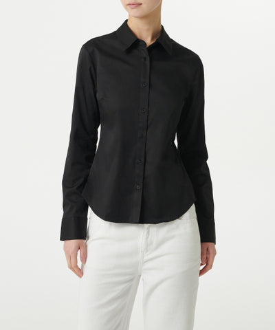 MUSINSA STANDARD WOMAN Slim Fit Shirt Black