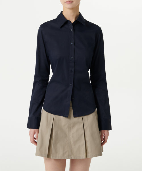 MUSINSA STANDARD WOMAN MUSINSA STANDARD WOMAN Slim Fit Shirt Dark Navy