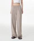 MUSINSA STANDARD WOMAN MUSINSA STANDARD WOMAN Slacks Wide Banding [Light Beige]