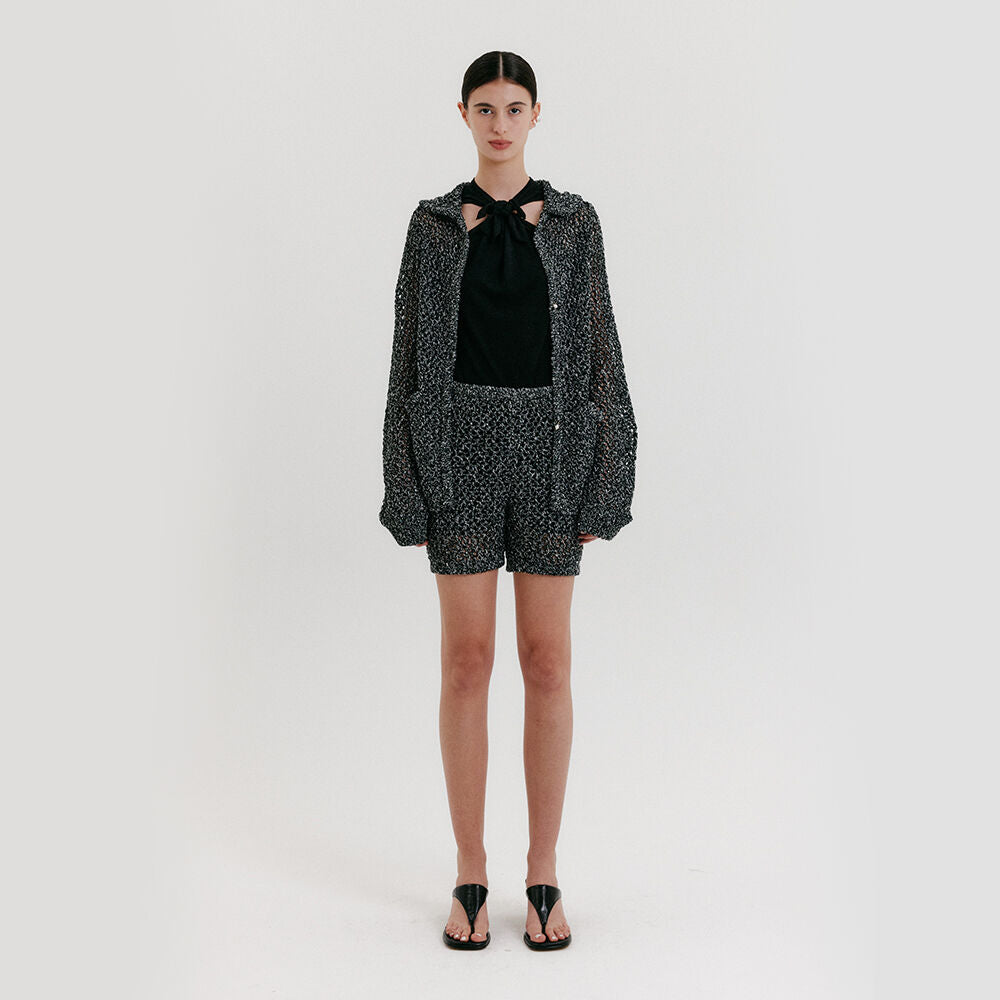 EENK Chunky Knit Shorts - Black