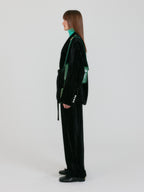 EENK ZOVIET Shawl Collar Single-Button Jacket - Black